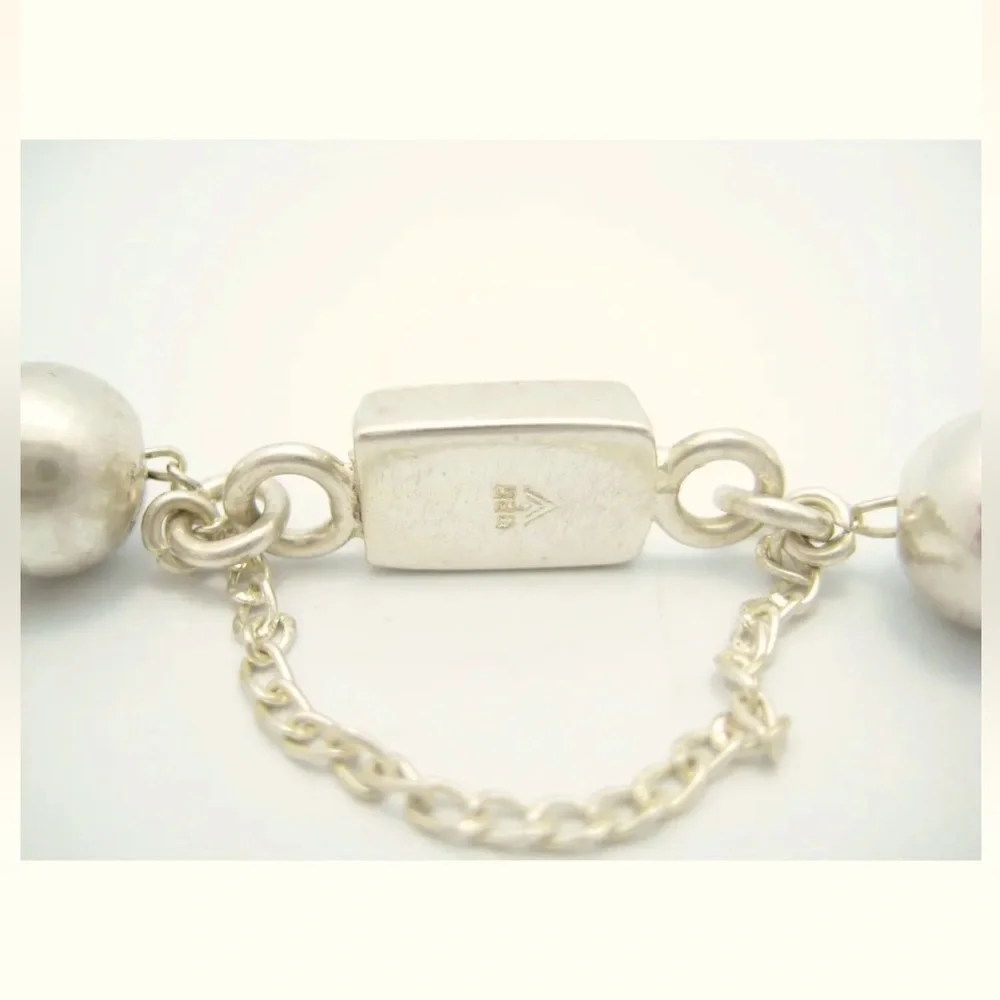 SOLD!! NEW Silpada Vintage Rare Solid Sterling Silver Large Bead Bracelet - Picture 6 of 10